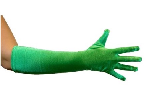 verkoop - attributen - Handschoenen - Handschoenen satijn groen